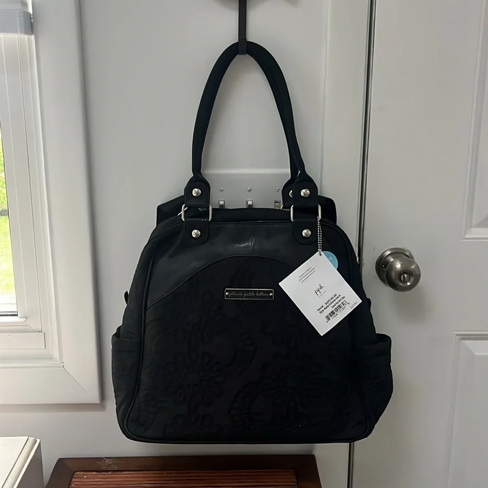 Petunia Pickle Bottom Central Park North Stop Embossed Satchel Diaper Bag,NWT